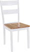vidaXL - Eetkamerstoelen - 2 - st - massief - rubberwood - wit