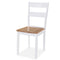 vidaXL - Eetkamerstoelen - 2 - st - massief - rubberwood - wit