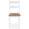 vidaXL - Eetkamerstoelen - 2 - st - massief - rubberwood - wit