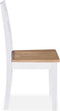 vidaXL - Eetkamerstoelen - 2 - st - massief - rubberwood - wit