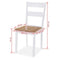 vidaXL - Eetkamerstoelen - 2 - st - massief - rubberwood - wit