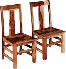 vidaXL - Eetkamerstoelen - 2 - st - massief - sheeshamhout
