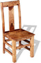 vidaXL - Eetkamerstoelen - 2 - st - massief - sheeshamhout