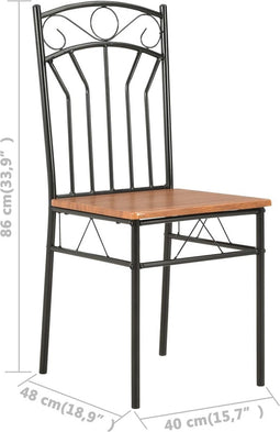 vidaXL - Eetkamerstoelen - 2 - st - MDF - bruin