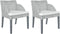 vidaXL - Eetkamerstoelen - 2 - st - met - kussens - natuurlijk - rattan - grijs