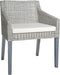 vidaXL - Eetkamerstoelen - 2 - st - met - kussens - natuurlijk - rattan - grijs