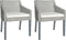 vidaXL - Eetkamerstoelen - 2 - st - met - kussens - natuurlijk - rattan - grijs