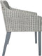 vidaXL - Eetkamerstoelen - 2 - st - met - kussens - natuurlijk - rattan - grijs