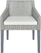 vidaXL - Eetkamerstoelen - 2 - st - met - kussens - natuurlijk - rattan - grijs