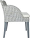 vidaXL - Eetkamerstoelen - 2 - st - met - kussens - natuurlijk - rattan - grijs