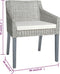 vidaXL - Eetkamerstoelen - 2 - st - met - kussens - natuurlijk - rattan - grijs