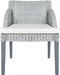 vidaXL - Eetkamerstoelen - 2 - st - met - kussens - natuurlijk - rattan - grijs