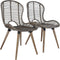 vidaXL - Eetkamerstoelen - 2 - st - natuurlijk - rattan - bruin