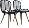 vidaXL - Eetkamerstoelen - 2 - st - natuurlijk - rattan - zwart