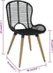 vidaXL - Eetkamerstoelen - 2 - st - natuurlijk - rattan - zwart