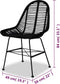 vidaXL - Eetkamerstoelen - 2 - st - natuurlijk - rattan - zwart