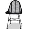 vidaXL - Eetkamerstoelen - 2 - st - natuurlijk - rattan - zwart