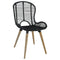 vidaXL - Eetkamerstoelen - 2 - st - natuurlijk - rattan - zwart