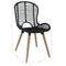 vidaXL - Eetkamerstoelen - 2 - st - natuurlijk - rattan - zwart