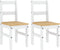 vidaXL - Eetkamerstoelen - 2 - st - Panama - 40x46x90 - cm - grenenhout - wit