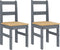 vidaXL - Eetkamerstoelen - 2 - st - Panama - 40x46x90 - cm - grenenhout - grijs