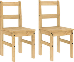 vidaXL - Eetkamerstoelen - 2 - st - Panama - 40x46x90 - cm - grenenhout