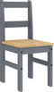 vidaXL - Eetkamerstoelen - 2 - st - Panama - 40x46x90 - cm - grenenhout - grijs