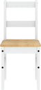 vidaXL - Eetkamerstoelen - 2 - st - Panama - 40x46x90 - cm - grenenhout - wit