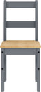 vidaXL - Eetkamerstoelen - 2 - st - Panama - 40x46x90 - cm - grenenhout - grijs