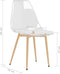 vidaXL - Eetkamerstoelen - 2 - st - PET - transparant