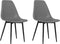 vidaXL - Eetkamerstoelen - 2 - st - PP - grijs
