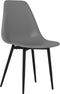vidaXL - Eetkamerstoelen - 2 - st - PP - grijs