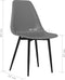 vidaXL - Eetkamerstoelen - 2 - st - PP - grijs