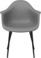 vidaXL - Eetkamerstoelen - 2 - st - PP - grijs