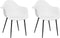 vidaXL - Eetkamerstoelen - 2 - st - PP - wit