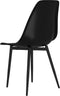 vidaXL - Eetkamerstoelen - 2 - st - PP - zwart