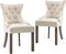 vidaXL - Eetkamerstoelen - 2 - st - stof - beige