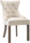 vidaXL - Eetkamerstoelen - 2 - st - stof - beige