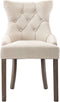 vidaXL - Eetkamerstoelen - 2 - st - stof - beige