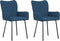vidaXL - Eetkamerstoelen - 2 - st - stof - blauw