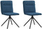 vidaXL - Eetkamerstoelen - 2 - st - stof - blauw