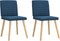 vidaXL - Eetkamerstoelen - 2 - st - stof - blauw