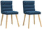 vidaXL - Eetkamerstoelen - 2 - st - stof - blauw
