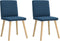 vidaXL - Eetkamerstoelen - 2 - st - stof - blauw