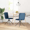 vidaXL - Eetkamerstoelen - 2 - st - stof - blauw