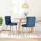 vidaXL - Eetkamerstoelen - 2 - st - stof - blauw