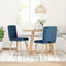 vidaXL - Eetkamerstoelen - 2 - st - stof - blauw