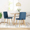 vidaXL - Eetkamerstoelen - 2 - st - stof - blauw