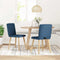 vidaXL - Eetkamerstoelen - 2 - st - stof - blauw