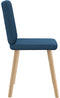 vidaXL - Eetkamerstoelen - 2 - st - stof - blauw